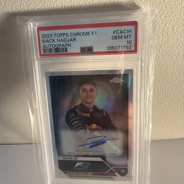 2023 Topps Chrome Formula 1 - F1 Autographs Isack Hadjar #CAC-IH (AU, RC) PSA 10