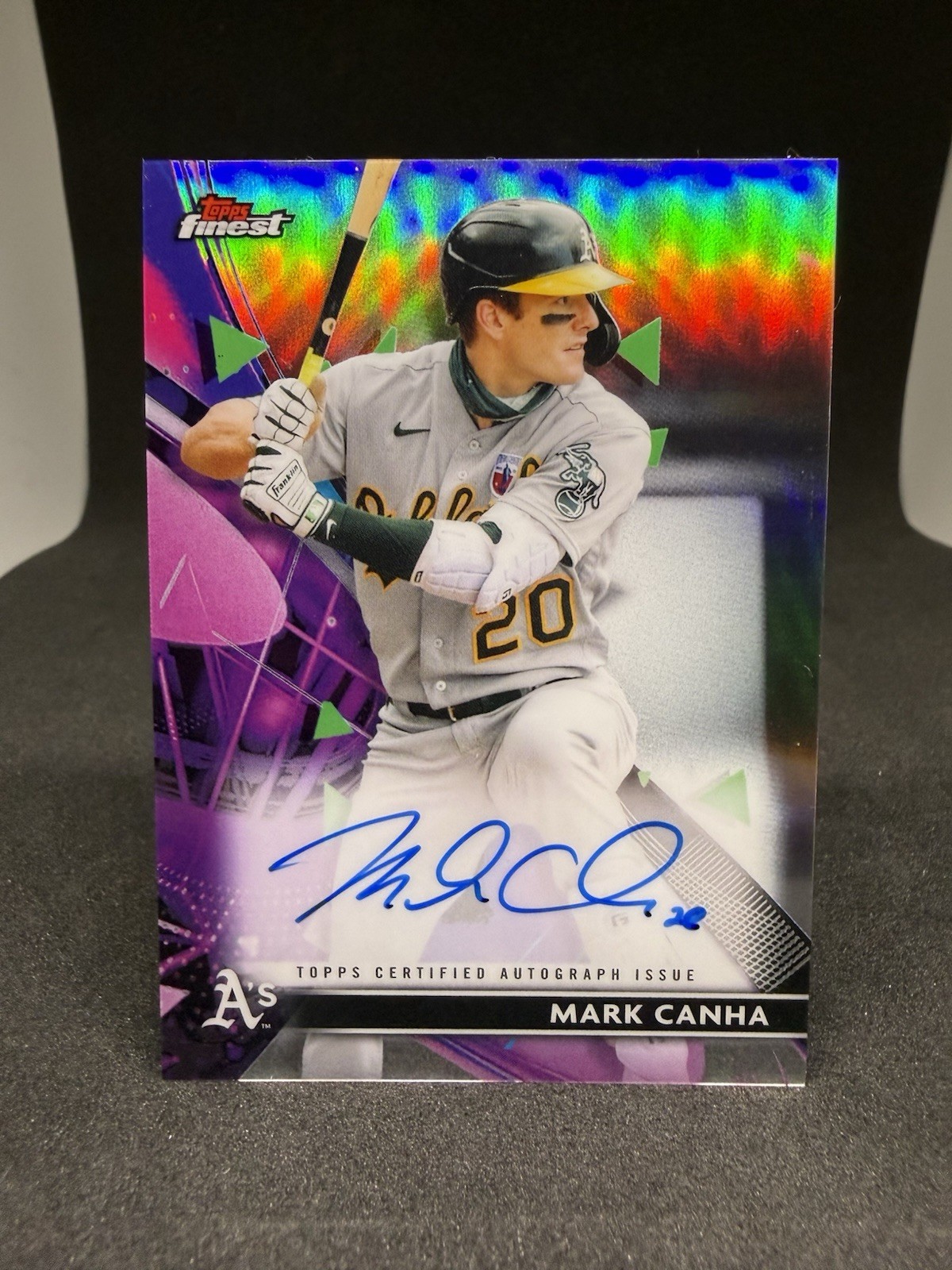 Mark Canha 2021 Topps Finest - Finest Autographs #FA-MCA Auto A's