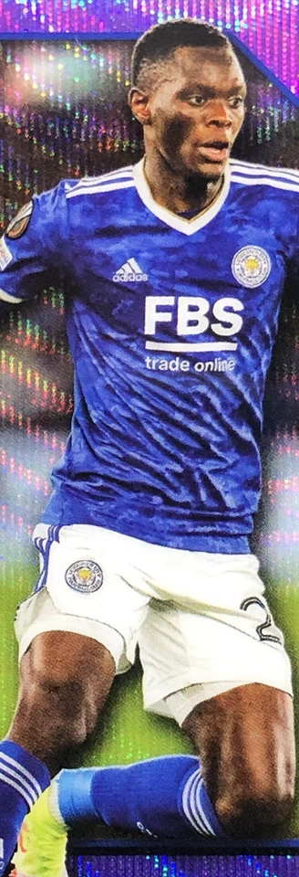 2021-22 Topps Chrome MERLIN Soccer Patson Daka /15 PURPLE WAVE REFRACTOR SSP #3 - Image 4 of 4