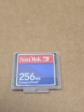 256MB SanDisk CompactFlash CF Memory Card SDCFJ With Case / Free Fast Shipping.