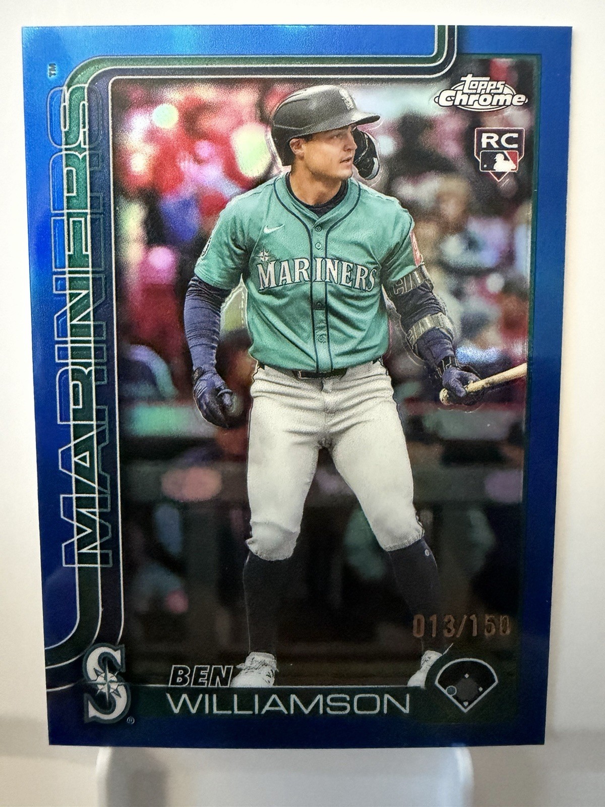 2025 Topps Chrome Update Ben Williamson #USC168 Blue /150 Rookie Mariners