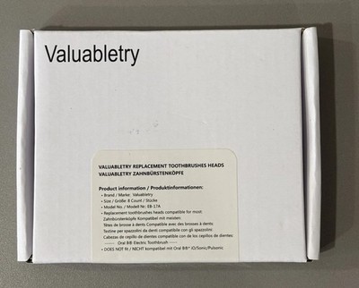 Valuabletry Replacement Black Brush Heads for Oral-B Electric Toothbrushes~8 pk
