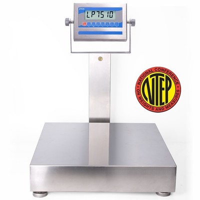 NTEP 12'' x 12'' Stainless Steel Wash-down Bench Scale 100 lb x 0.02 lb