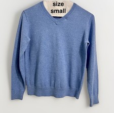 GAP Kids Sweater Boys Light Sky Blue Knit Pullover V-neck Sweater Small 6-7
