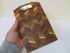 Vintage Mixed Wood Custom Hand Crafted 9x6 Clipboard Oak, Maple, Cherry, +