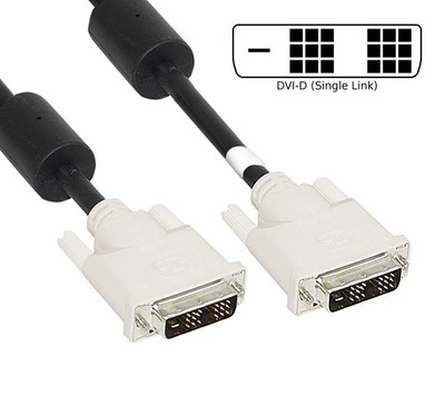DVI to DVI Cable Male to Male PC Graphic LCD Monitor DVI-D Single Link 6Ft 107