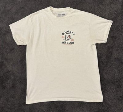 Friday Beers Dooley's Ski Club Graphic T-Shirt White Men's Size L