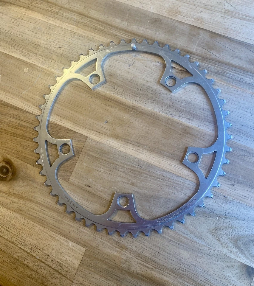 Plato Campagnolo de Colección 144 BCD 52T Nuovo Record BMX Bicicleta de Carretera Super Record Foto 3 de 4