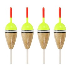 4 Pack Fishing Floats Rigs 2.4 Inch Oval Fishing Bobber Gear, Red/Yellow