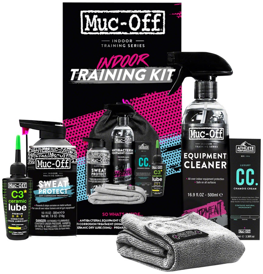 Muc-Off Indoor Training Kit with C3 Lube Sweat Protect Bike Cleaner - Towel 11290₽