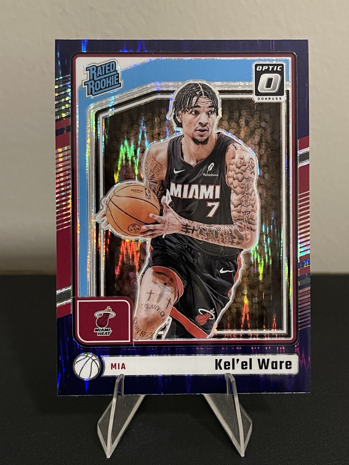 2024-25 Panini Donruss Optic Rated Rookie Kel'el Ware #280 Purple Shock Prizm RC