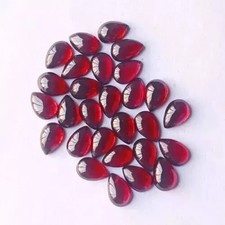 AAA Natural Garnet Cabochon Pear Shape Loose Gemstone
