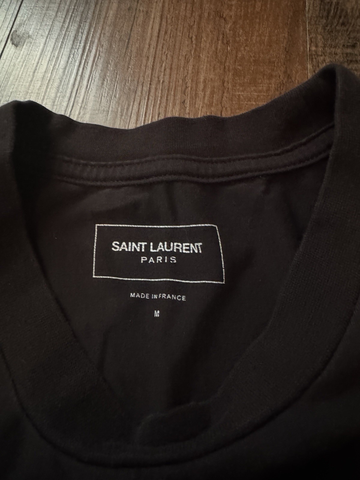 Camicia Saint Laurent uomo taglia media scritta manica corta