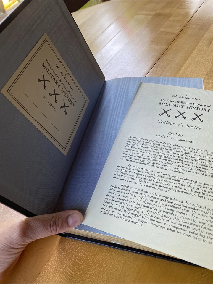 EASTON PRESS On War Carl von Clausewitz Volume 1 Leather Gold Collector's Ed - Image 4 of 4
