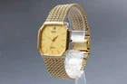 [Near MINT] SEIKO Dolce 7731-5000 Gold 1P Diamond Quartz Men's Vintage Watch