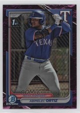 2024 Bowman Chrome Prospects Fuchsia Lunar Refractor 104/199 Abimelec Ortiz 9e1