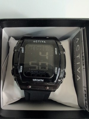 Activa x Invicta Men s 45mm Digital Black Watch New!