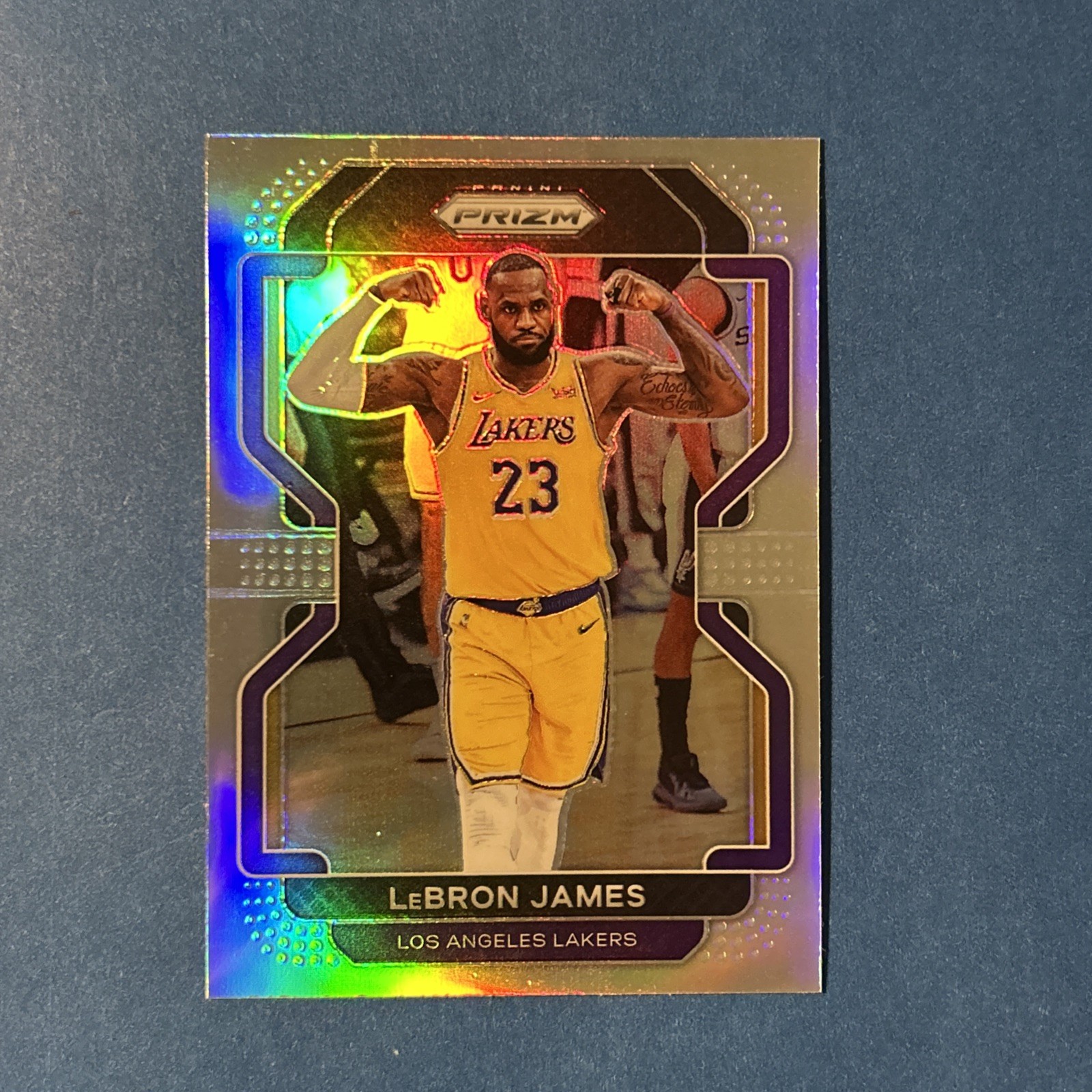 LeBron James 2021-22 Panini Prizm Silver Prizm #91 Los Angeles Lakers