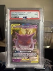 2019 POKEMON SUN & MOON TEAM UP #53 GENGAR & MIMIKYU GX PSA 9