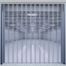 Plastic Strip Door Curtain Kit 0.08'' Winter Thickness PVC Freezer Door Curtain