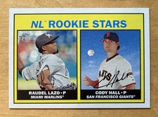 2016 Topps Heritage - Rookie Stars Raudel Lazo, Cody Hall #185 (RC) NM-MT+