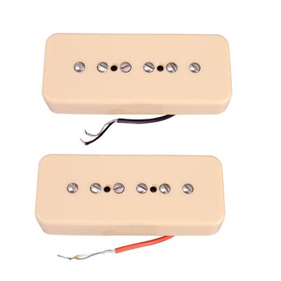 2 Stück Cream P90 Soapbar Neck & Bridge Pickups Für LP EPI