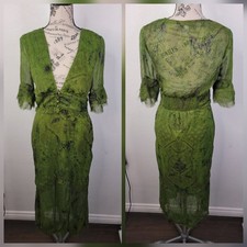 Urban Outfitters Maxi Dress SZ Medium Semi Sheer Cottagecore Bohemian Goblincore