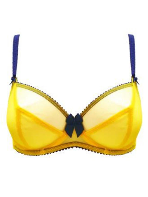 Бюстгальтер Claudette Dessous полное покрытие кибер желтый темно-синий сексуальное женское женское женское белье - Изображение 2 из 3