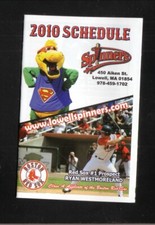Lowell Spinners--2010 Pocket Schedule--NY-Penn League--Red Sox Affiliate