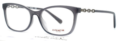 COACH HC6127U 5537 Transparent Gray Womens Cat Eye Eyeglasses 53-17-140 B:39