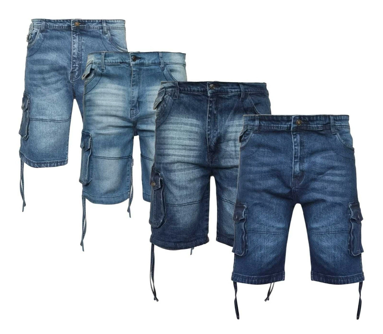 Mens Denim Shorts Cargo Slim Fit Distressed Knee Length Combat Style NEWBERG
Opens in a new window o