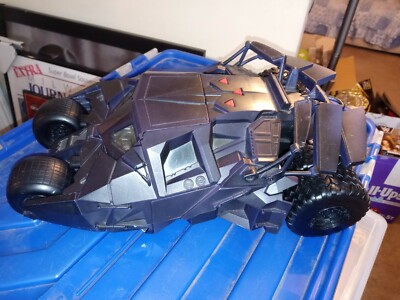 Mattel Batman Begins Dark Knight Batmobile 13'' Car Lights Sound Figure WORKS