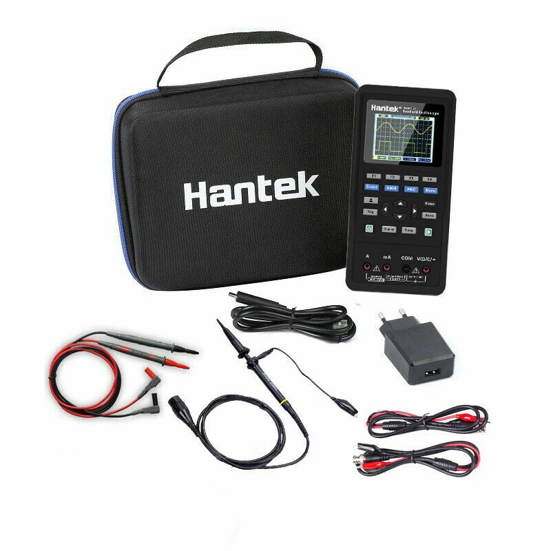US Hantek Handheld Oscilloscope 2D72 2CH 70MHz+Multimeter + 25M Signal Generator
