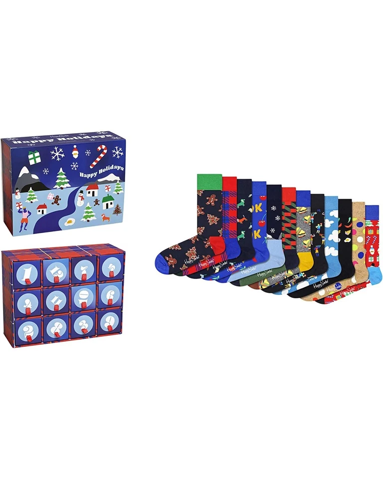 Happy Socks H1026 Twelve Days of Christmas Socks Gift Set Set of 12 Size 10-13 - Image 4 of 4