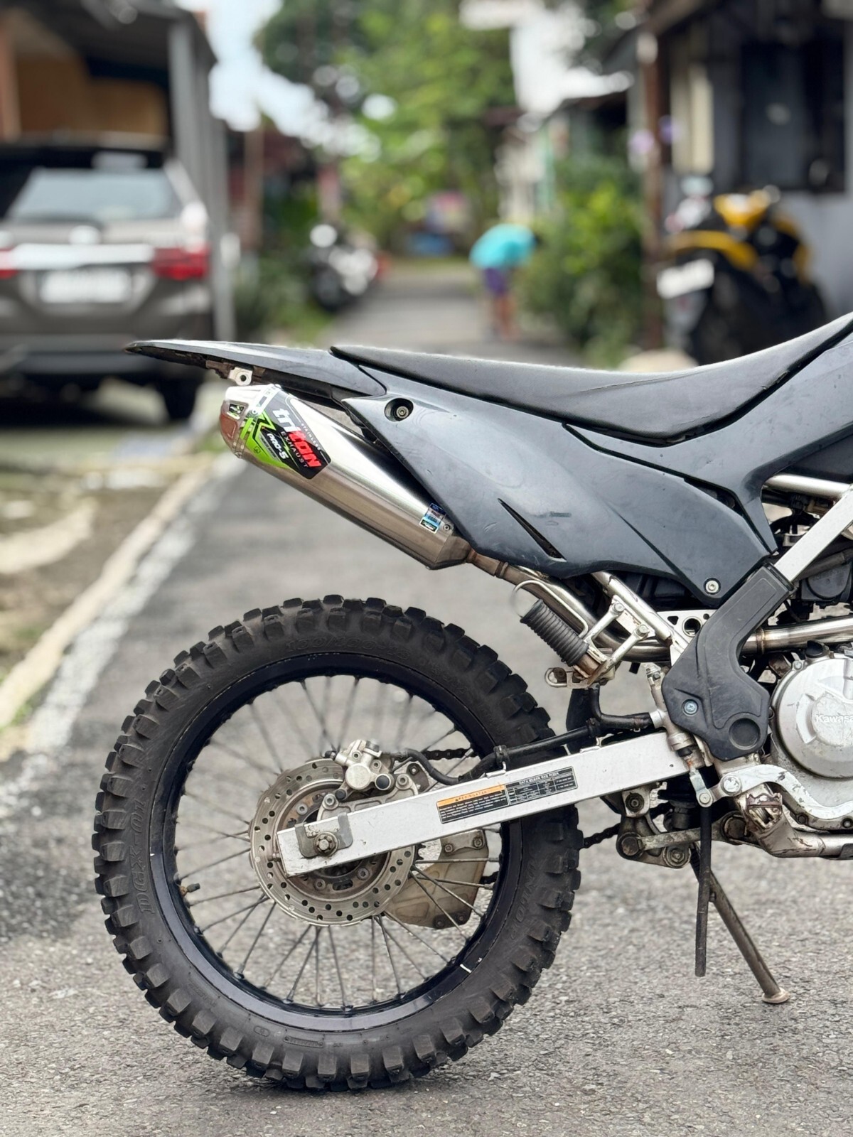 Triton Exhaust – Stainless Steel – Fits Kawasaki KLX 250 CAMO (Right Side)