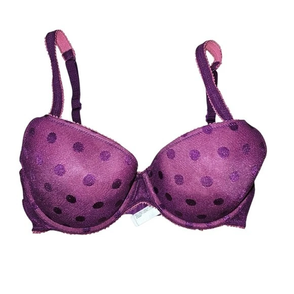 Sujetador de encaje púrpura a lunares DKNY Classic Beauty en 34DD Foto 2 de 4