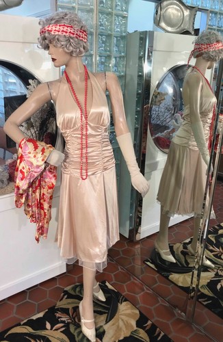 Roaring 20s Complete Set Dress, Multi Jacket, Necklace, FLAPPER GATSBY Event S/M - 第 8/9 張圖片