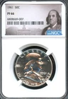 NGC - Franklin Half Dollar - 50c - 1961 - PF-66