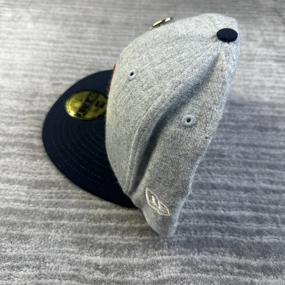 Detroit Tigers Hat Cap Mens Fitted 7 1/4 New Era 70th Anniversary Pin Wool - Image 3 of 4