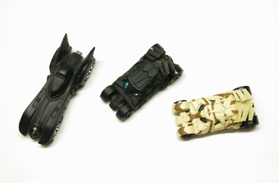 3x Three Hot Wheels Bat Mobile s03 & s05 Batmobile Diecast DC Comics 1:64 MINT