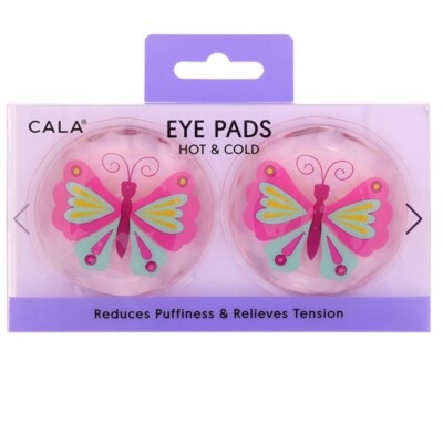 NEW CALA Hot & Cold Gel Eye Pads Butterfly reduce puffiness & relieve tension