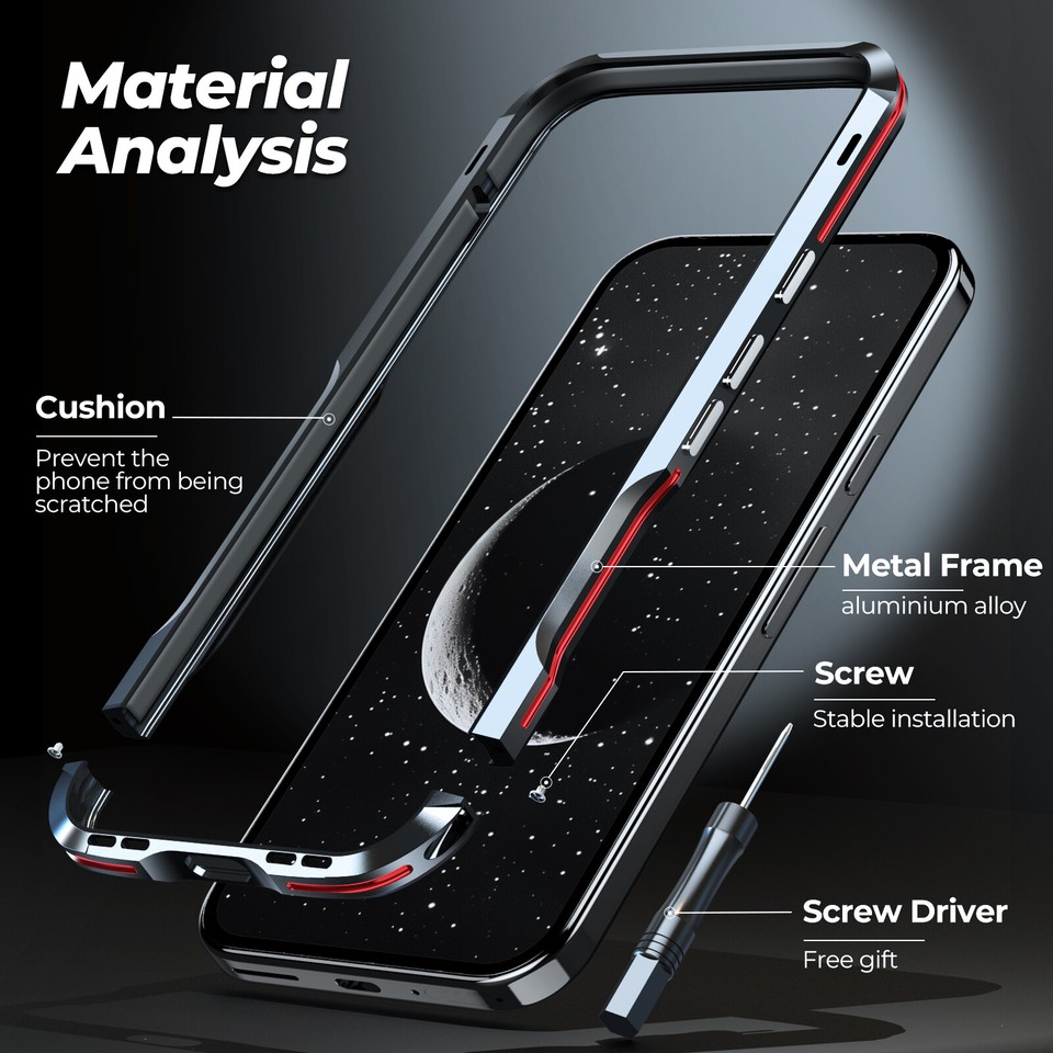 For Google Pixel 8/9 Pro/10 Pro XL Aluminum Metal Frame Bumper Armor ...