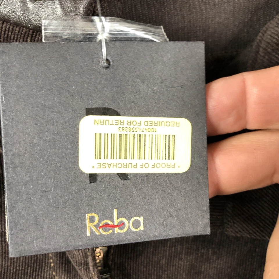 Pantalones de Pana Reba para Mujer 8 Marrón Corte Bota Western Tachonado Western Ranch NUEVO Foto 4 de 4