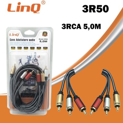 InLine Cavo Audio/Video RCA 3x Maschio-Maschio, 1,5 Metri, Nero, Per Collegare Periferiche Con Connettori Cinch