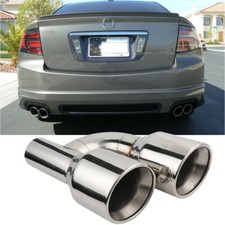 Exhaust Tip Muffler 2.5" to 4.0" Double Wall Slant Cut Stainless For Acura TL