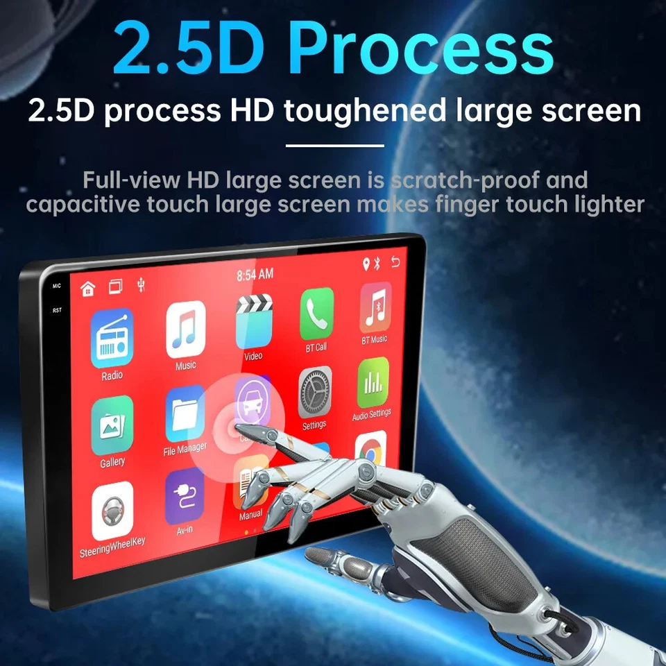 8Core 9"/10.1" Android 13 Car Radio Androidauto Stereo Carplay Player GPS WiFi - Image 3 of 4