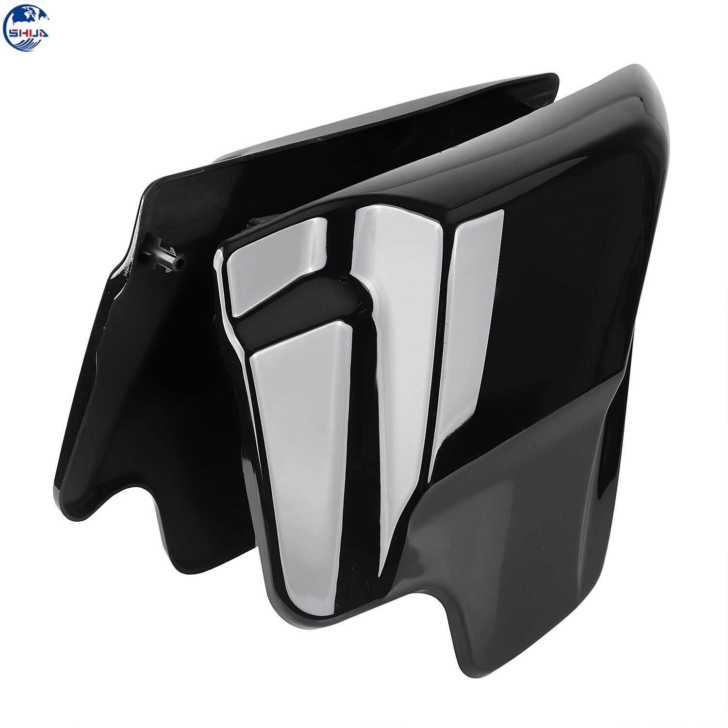 Gloss Black Side Covers Panel For Harley Electra Glide Road King Classic FLHRC
