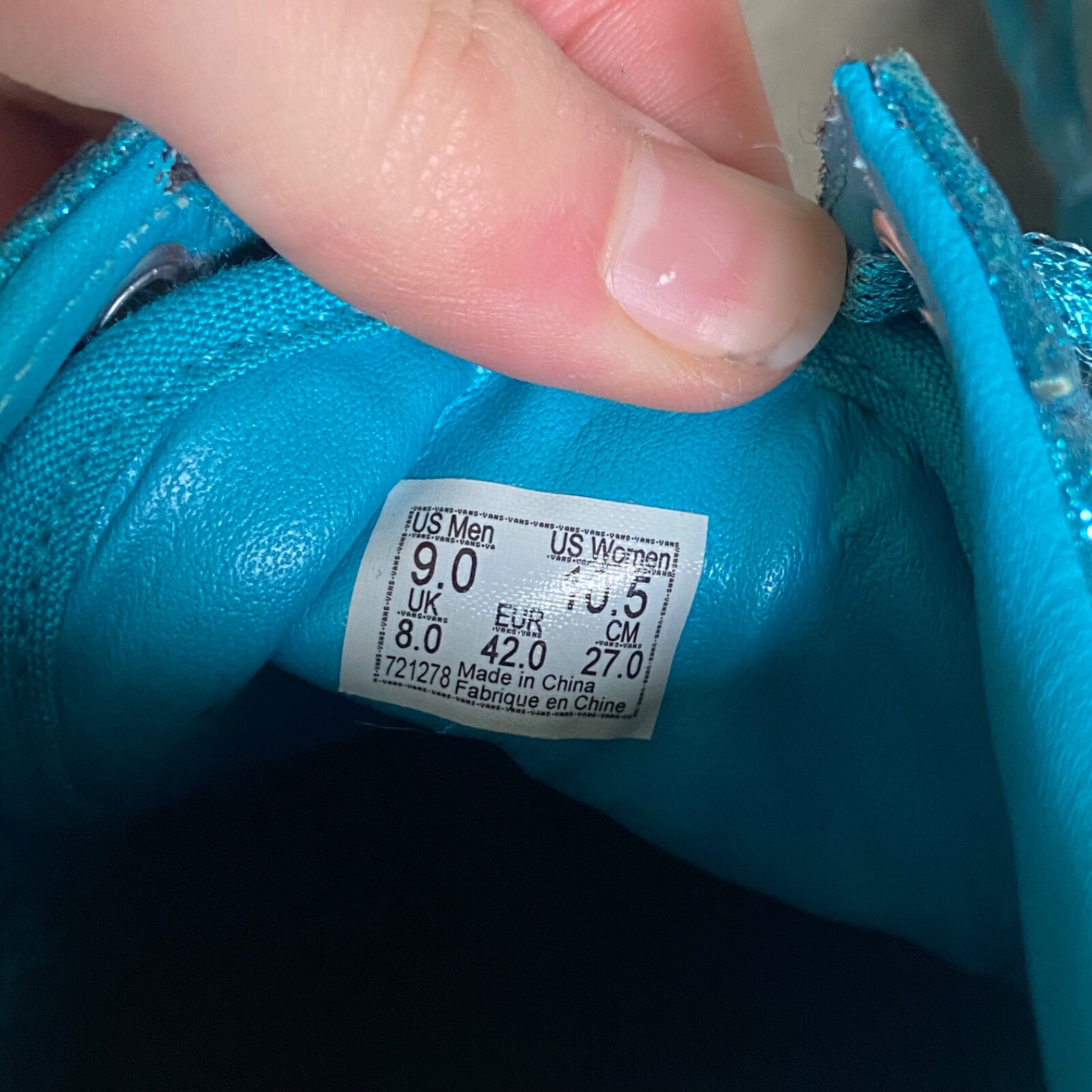 Size VANS Opening Ceremony x Old Skool LX Glitter Blue