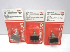 GC Electronics (35-132) 3A 125V DPDT ON-ON Medium Duty Toggle Switch - Lot of 3