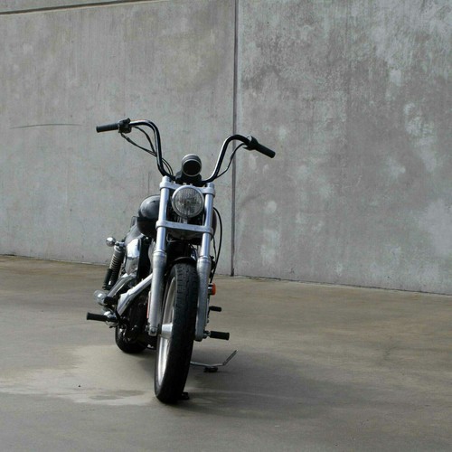 12" APE HANGERS | 1" BLACK | Harley Dyna Softail Sportster V Star 650 Handlebars - Picture 3 of 9